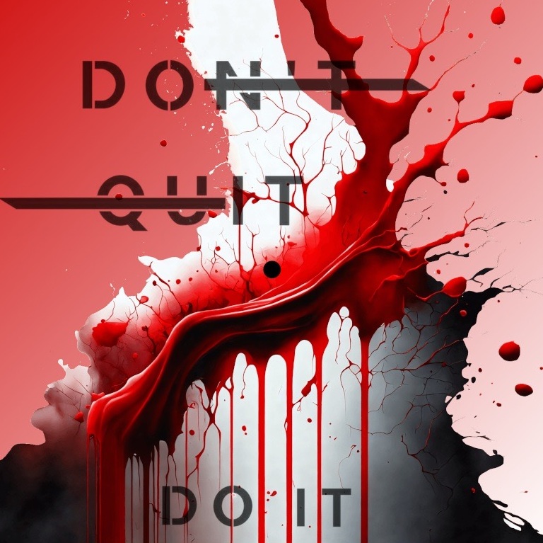 Don’t Quit – Typografie Schablone - 4 Größen – Bild 4