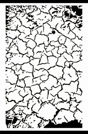 Crackle Struktur – Riss- & Bruchmuster Schablone