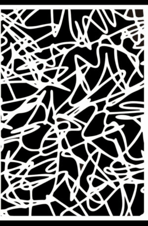 Scribble Art – Kreative Linienstruktur - 4 Größen