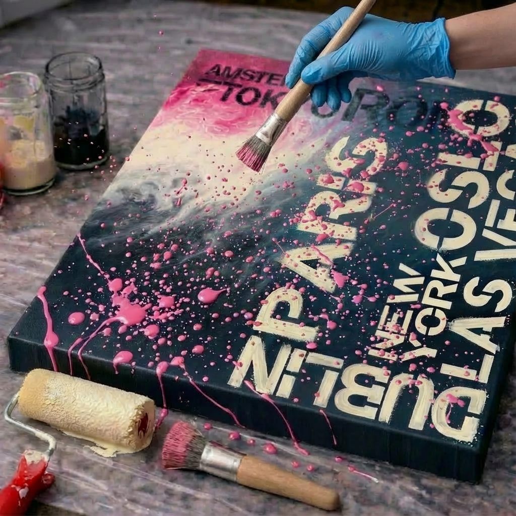 City Mix – Weltstädte Schrift Schablone - 4 Größen – Bild 3