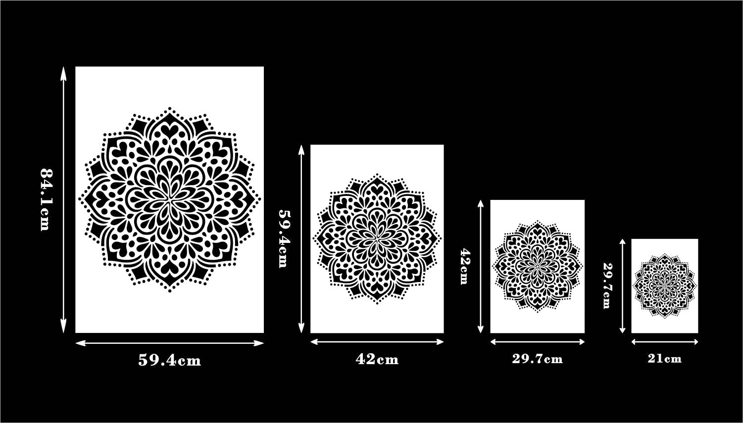 Herzornament Mandala – Filigranes Muster - 4 Größen müßen geändert werden da quadratisch! Masse kommen noch! – Bild 3