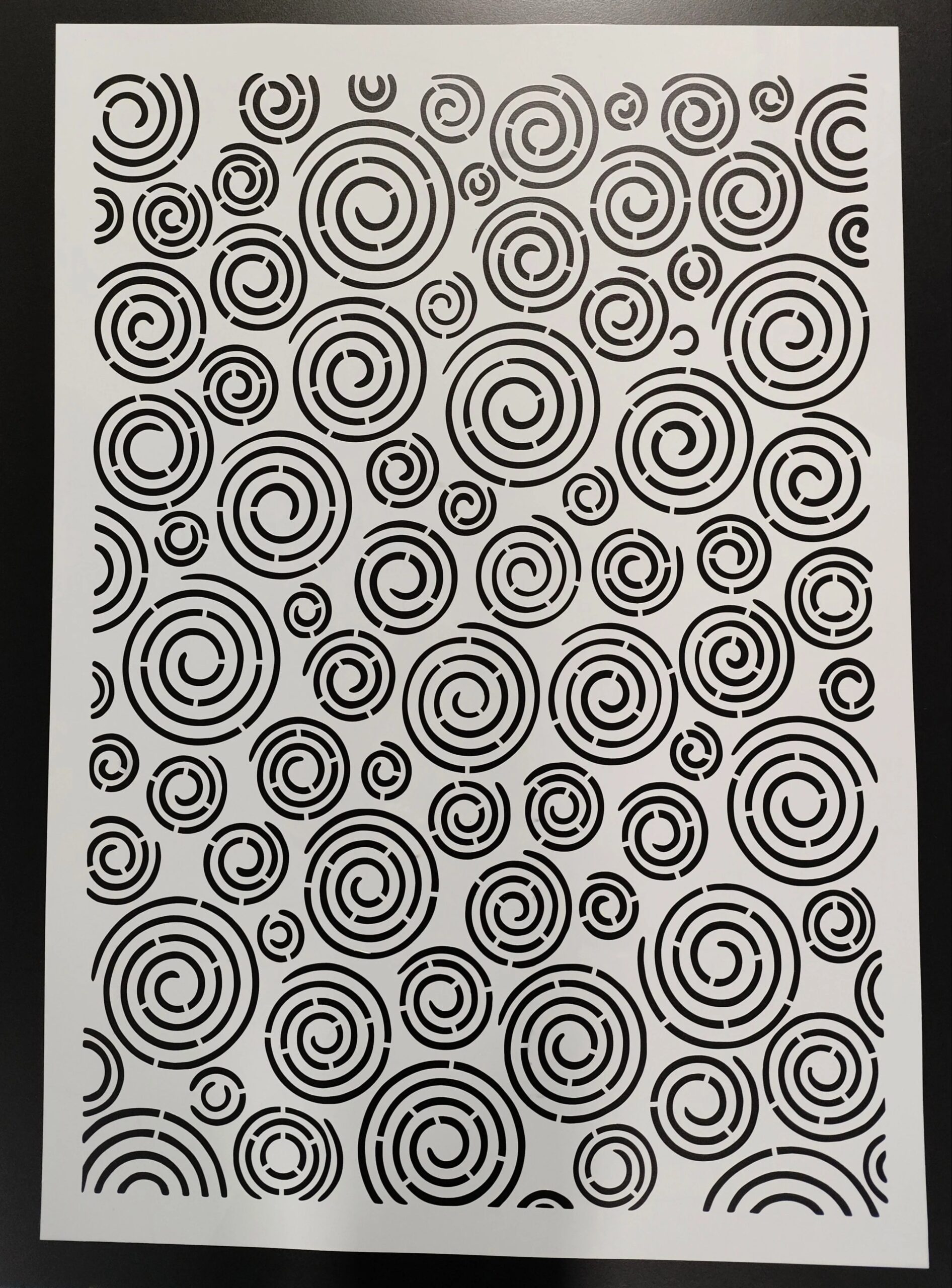 Spiraltanz – Abstrakte Spiralen-Schablone - 4 Größen – Bild 2