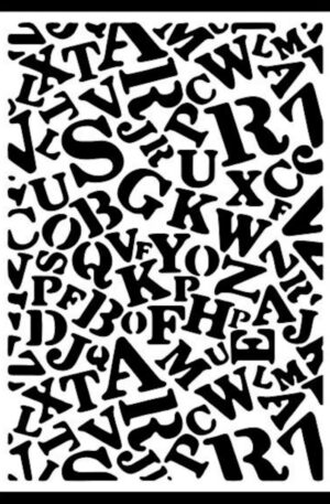 ABC Explosion – Moderne Typo-Schablone - 4 Größen