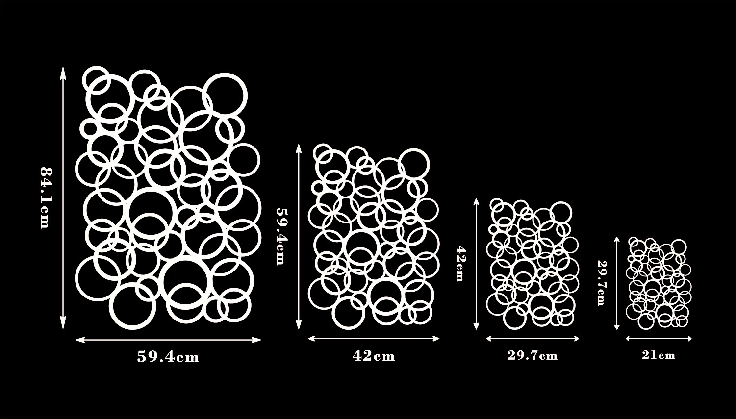 Kreiszauber – Overlapping Circles Schablone - 4 Größen – Bild 2