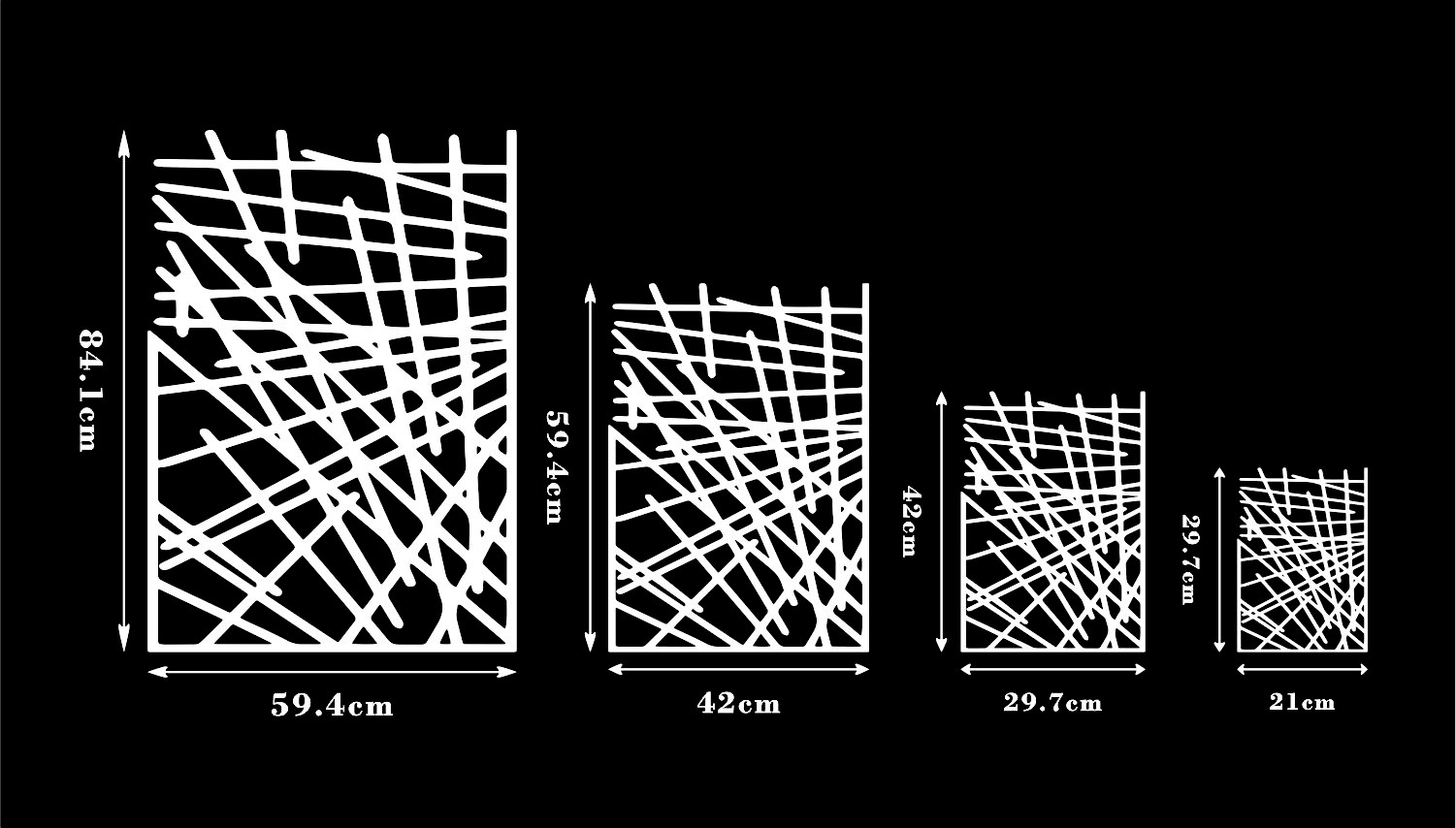 Crossed Lines – Dynamisches Linienmuster - 4 Größen – Bild 2