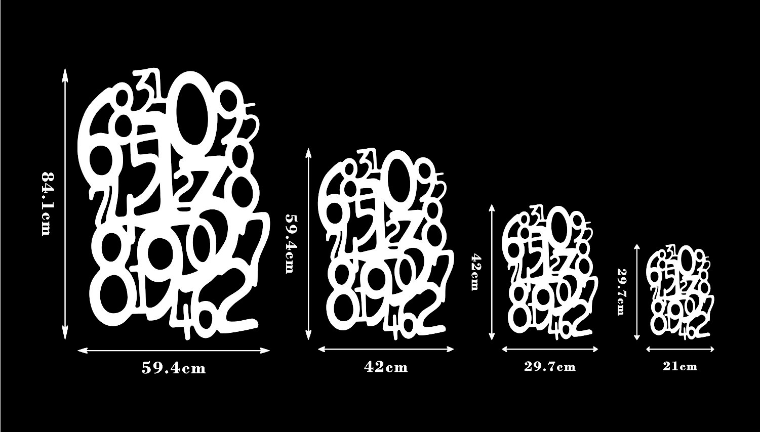 Creative Numbers – Künstlerische Zahlenschablone - 4 Größen – Bild 2