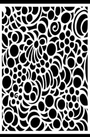 Wirbelkunst – Abstrakte Struktur-Schablone - 4 Größen - Bilder fehlen