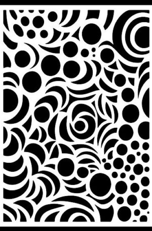 Kreistanz – Verspielte Punkte-Schablone - 4 Größen