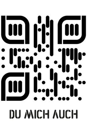 Kreatives QR-Code Kunstdesign –  FrechDesign - Du mich auch - 4 Größen