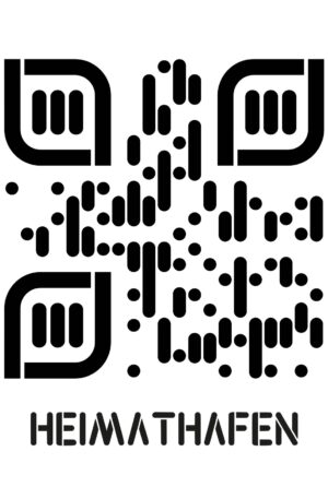 Kreatives QR-Code Kunstdesign - Heimathafen - 4 Größen