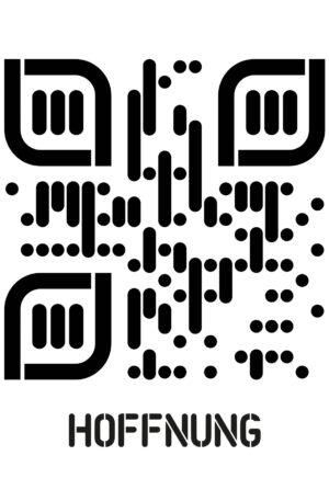 Kreatives QR-Code Kunstdesign - Hoffnung - 4 Größen
