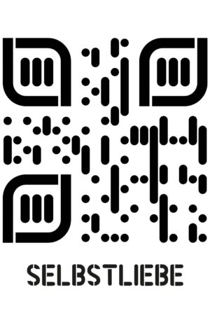 Kreatives QR-Code Kunstdesign - Selbstliebe- 4 Größen