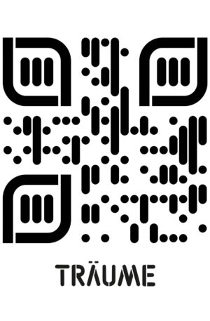 Kreatives QR-Code Kunstdesign - Träume - 4 Größen