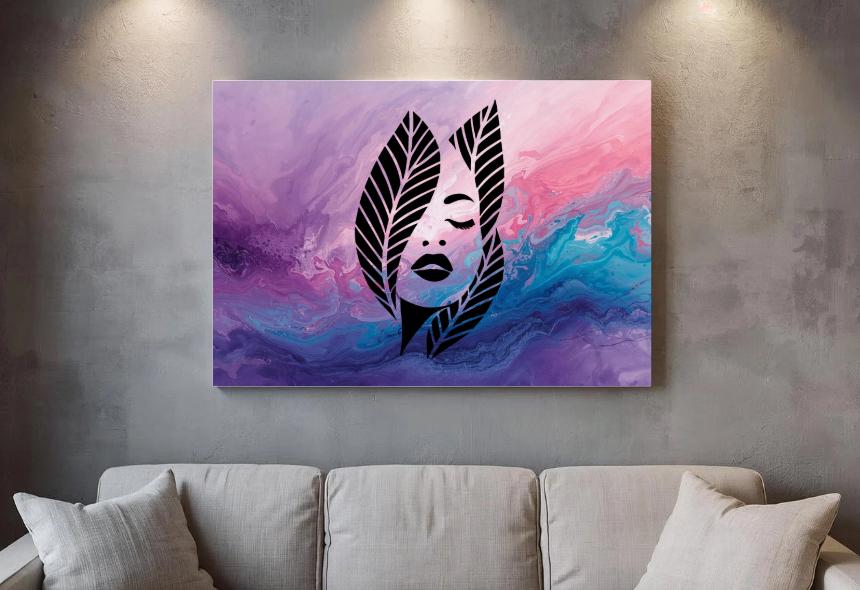 Mystische Blätterfrau – Schablone für Kunstprojekte - 4 Größen – Bild 5