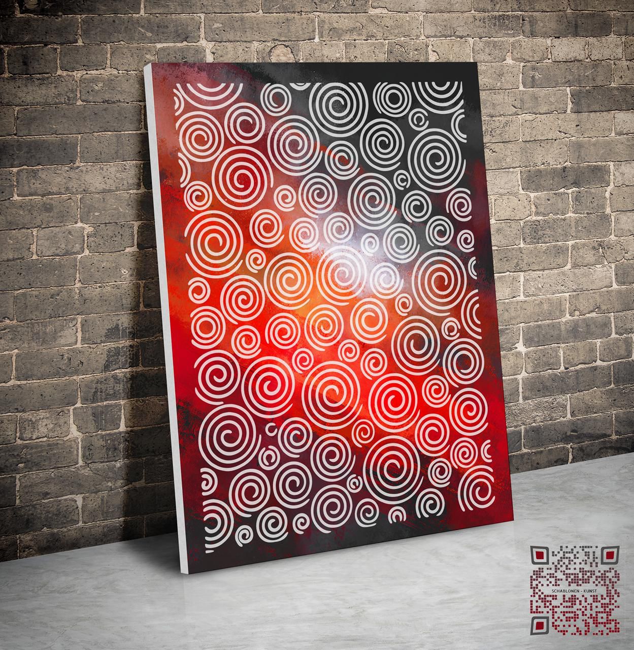 Spiraltanz – Abstrakte Spiralen-Schablone - 4 Größen