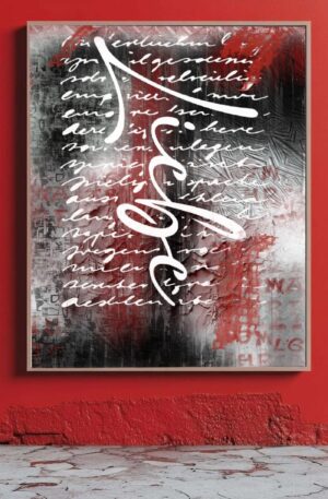 Kalligrafische Schreiblinien – Schrift & Schwung Schablone - LIEBE - 4 Größen