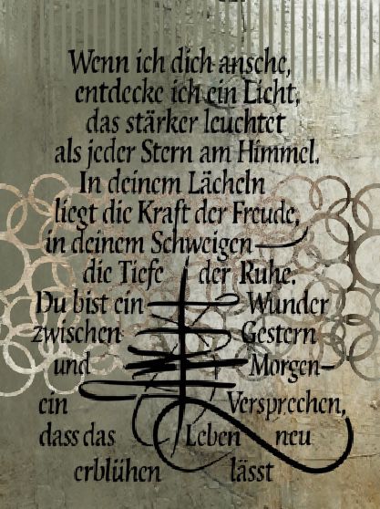 Liebe in Worten – Premium Schrift-Schablone - Wenn ich dich ansehe ... - 4 Größen – Bild 4