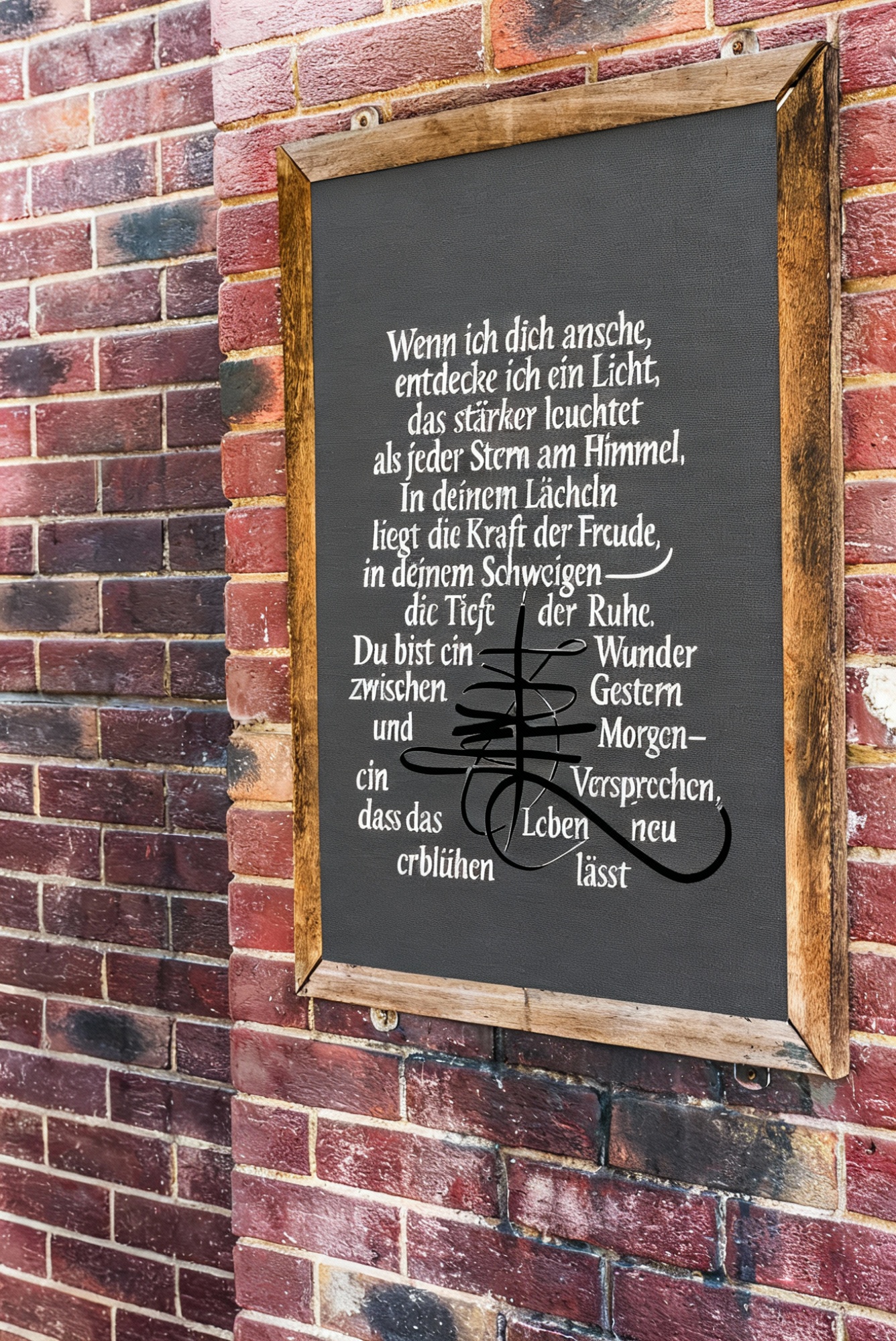 Liebe in Worten – Premium Schrift-Schablone - Wenn ich dich ansehe ... - 4 Größen – Bild 2