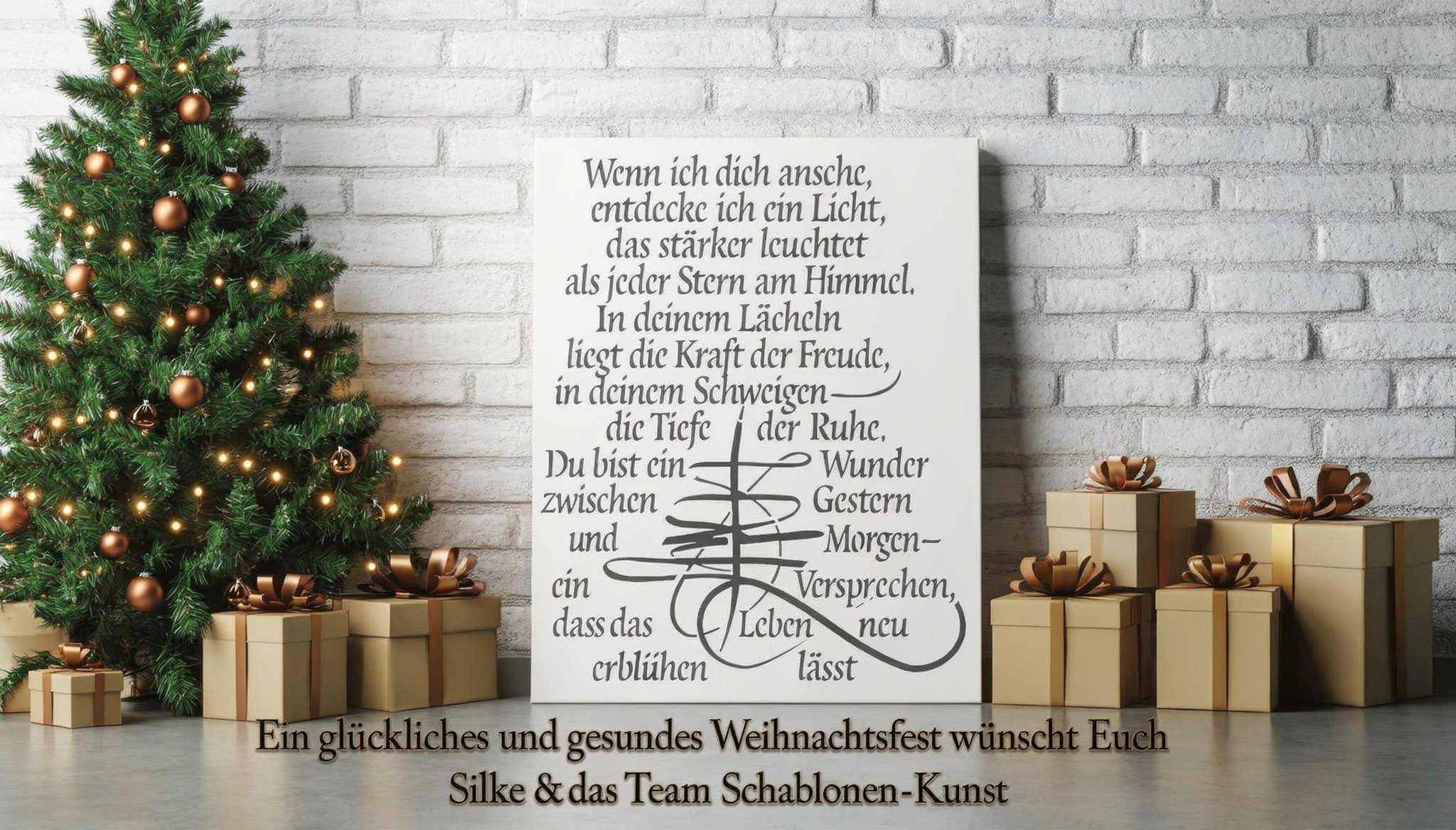 Liebe in Worten – Premium Schrift-Schablone - Wenn ich dich ansehe ... - 4 Größen – Bild 2