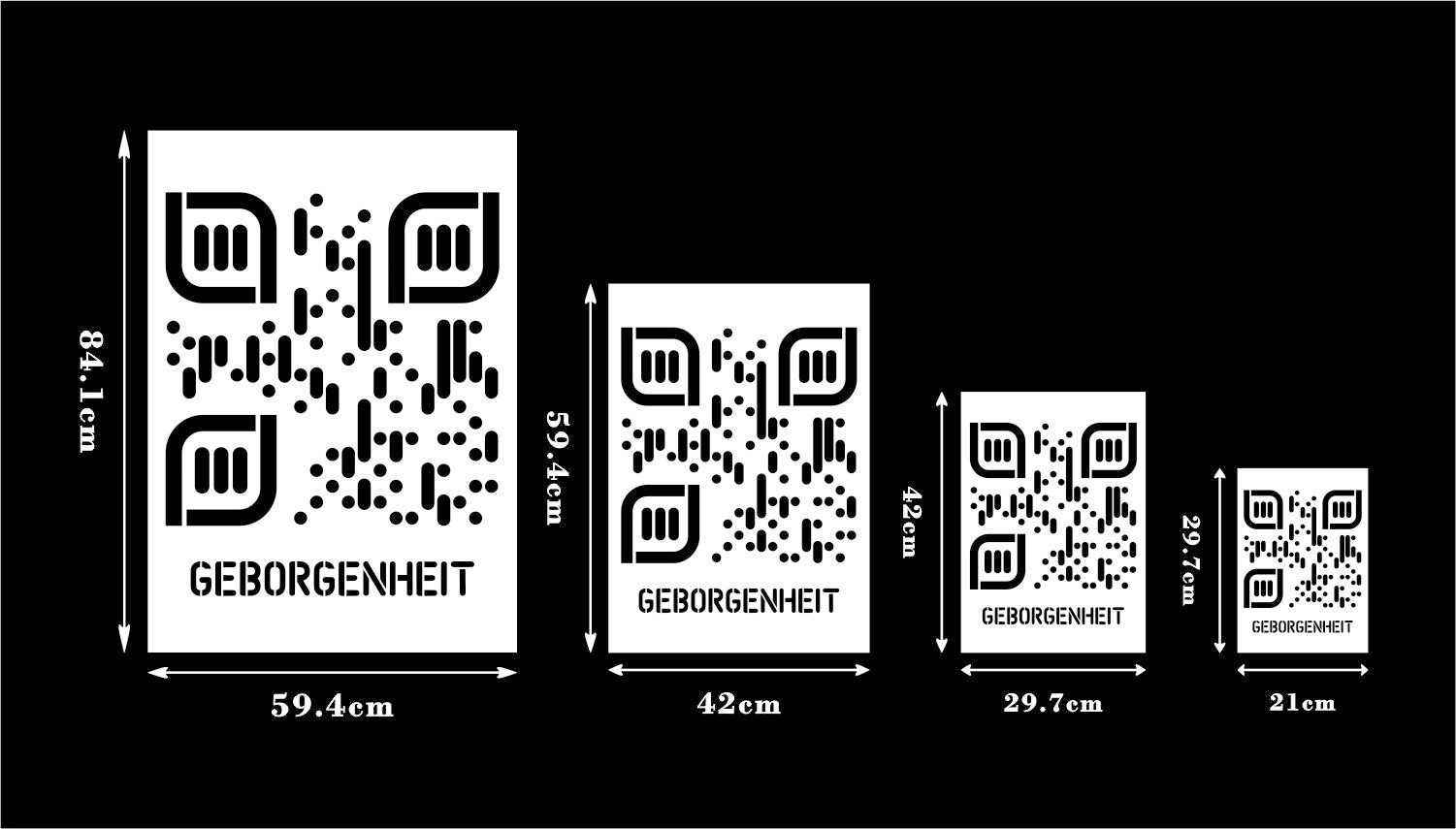 Kreatives QR-Code Kunstdesign - Geborgenheit - 4 Größen – Bild 3