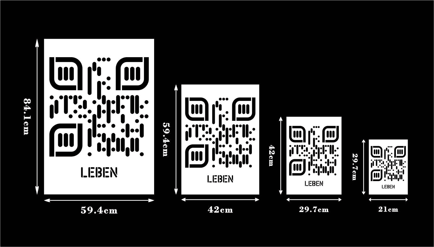 Kreatives QR-Code Kunstdesign - Leben - 4 Größen – Bild 2