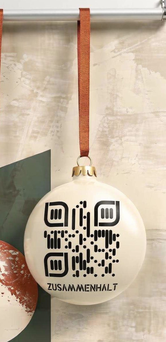 Kreatives QR-Code Kunstdesign - Zusammenhalt - 4 Größen – Bild 5