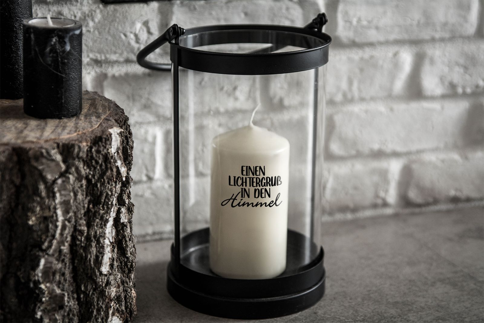 “Licht der Erinnerung” - Selbstklebende Siebdruck-Schablone - Trauer – Bild 3