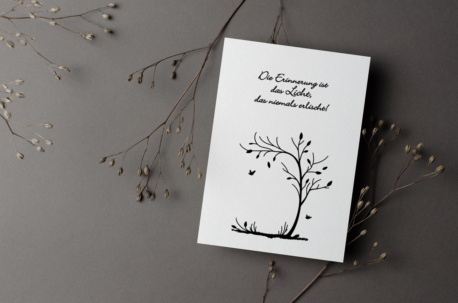 “Licht der Erinnerung” - Selbstklebende Siebdruck-Schablone - Trauer – Bild 4