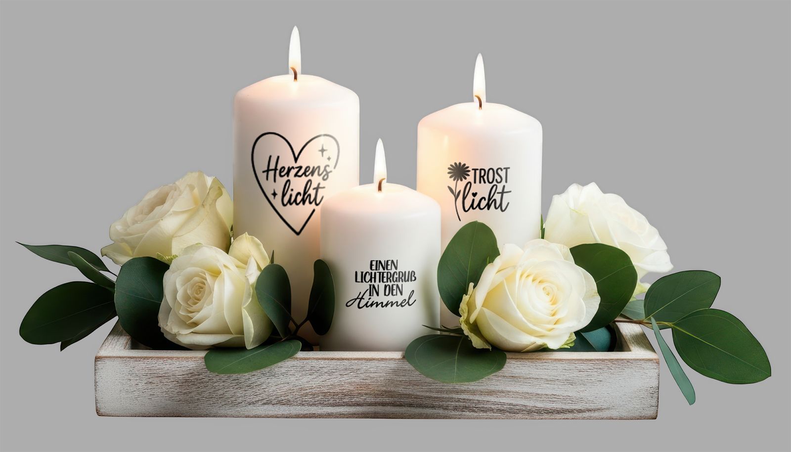 “Licht der Erinnerung” - Selbstklebende Siebdruck-Schablone - Trauer – Bild 2