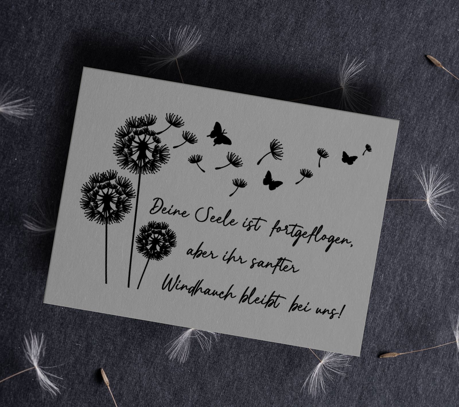 “Licht der Erinnerung” - Selbstklebende Siebdruck-Schablone - Trauer – Bild 6