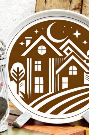 „Good Vibes Only – Haus & Familie“ - Selbstklebende Siebdruck-Schablone