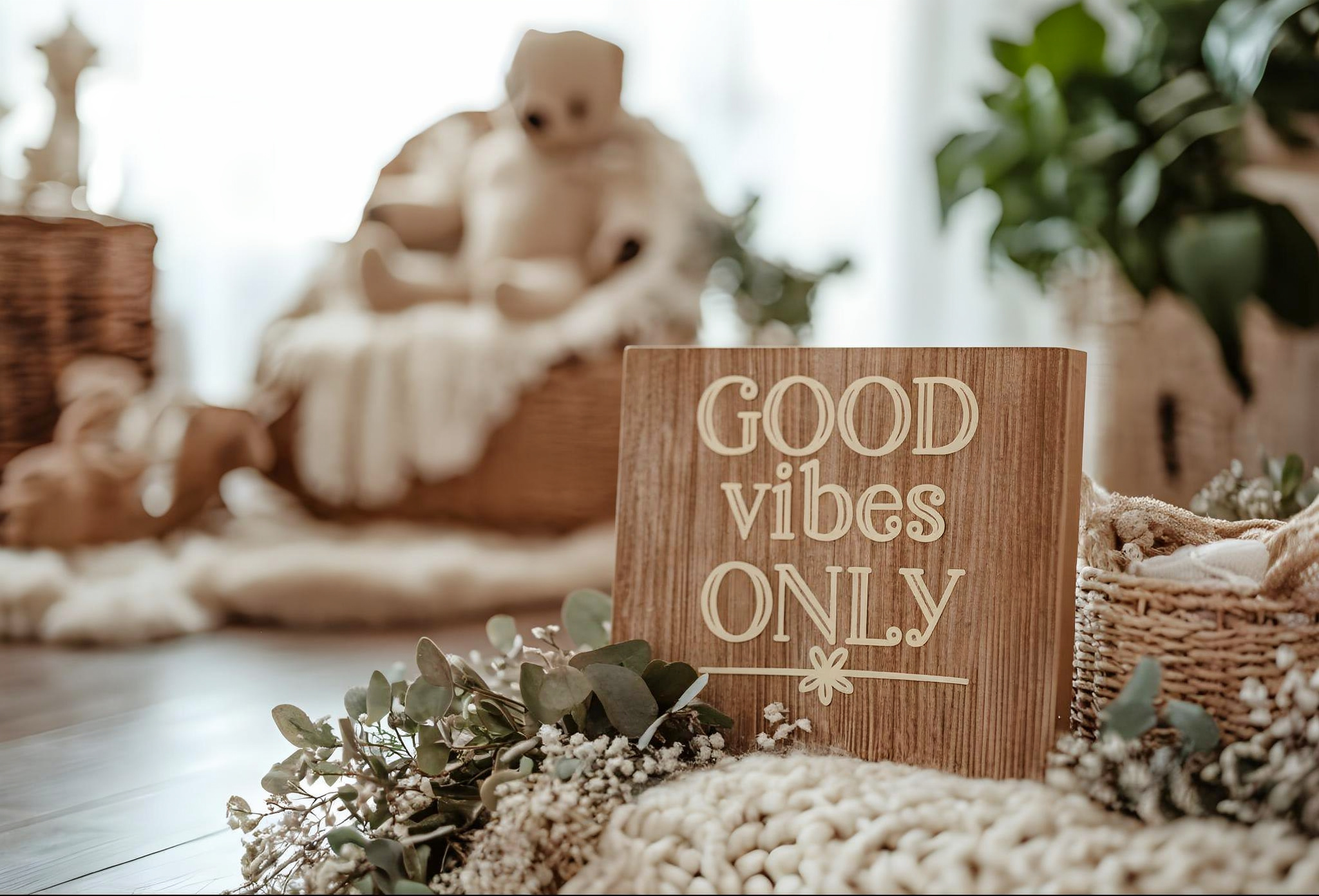 „Good Vibes Only – Stadt & Haus Rundschablone“ - Selbstklebende Siebdruck-Schablone – Bild 5