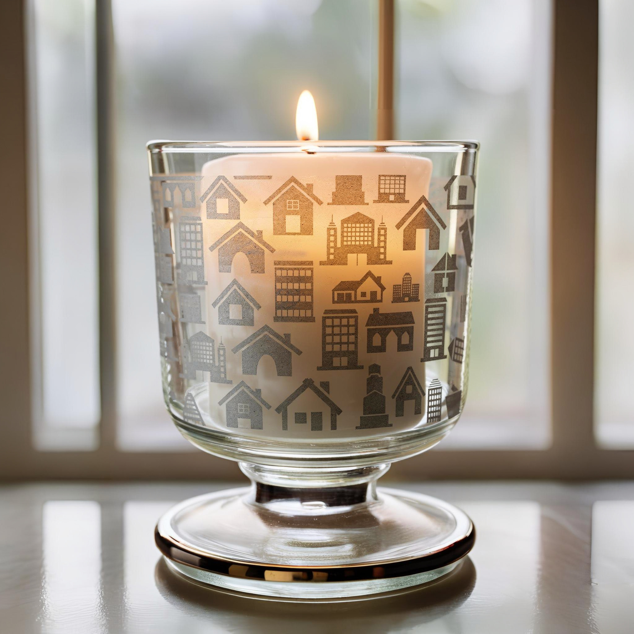 „Häuser-Mix Groß – Selbstklebende Siebdruck Schablone City & Home“ – Bild 4