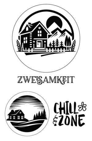 „Heimatliebe“ - Chill Zone - Zweisamkeit - Selbstklebende Siebdruck-Schablone
