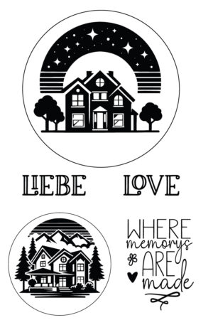 "Pure Home Vibes" -  Liebe - Love - Selbstklebende Siebdruck-Schablone