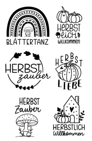 „Herbstliche Mini-Momente“ - Selbstklebende Siebdruck-Schablone
