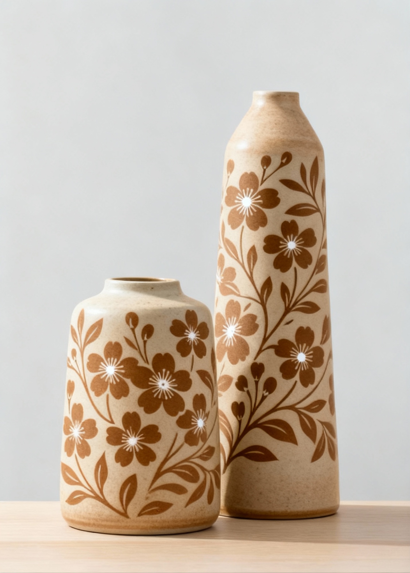 Selbstklebende Siebdruck-Schablone - „Florale Baderole mit 5 Designs“ – Bild 2